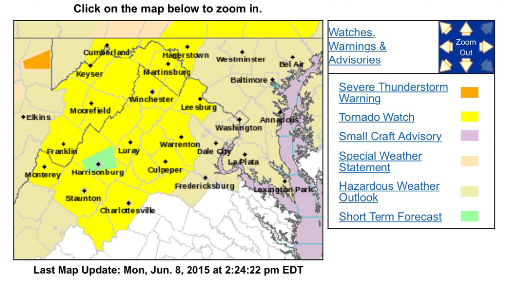 Tornado Watch Until 8 PM Monday For Much Of Area - CANCELED - Blue ...