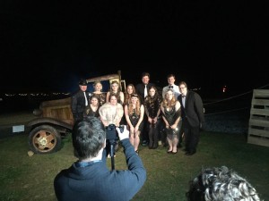 ©2015 Blue Ridge Life Magazine : Photo BY Tommy Stafford : The crew at Silverback Distillery in Afton, Virginia poses Saturday night - December 12, 2015 in front of a moonshiner's truck as part of their Prohibition Party held over the weekend. 