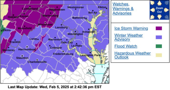 Winter Weather Advisory (Cancelled) Ice Storm Warning Until Noon ...