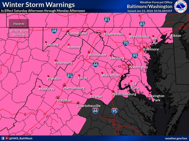 Winter Storm Watch Upgraded to Winter Storm Warning : Preps For Power Outages & Roads Underway