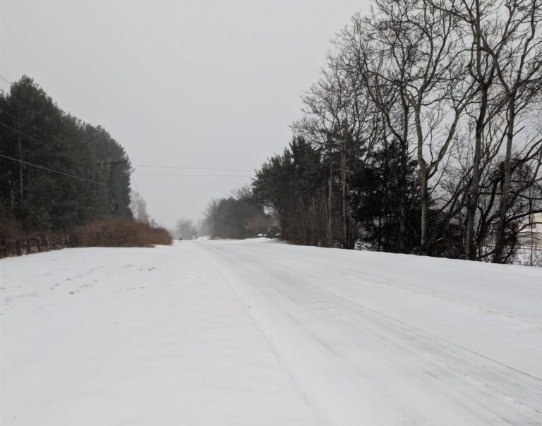 Snow Hits The Blue Ridge – Followed By Heavy Sleet : Roads Covered : Area Updates & Photos