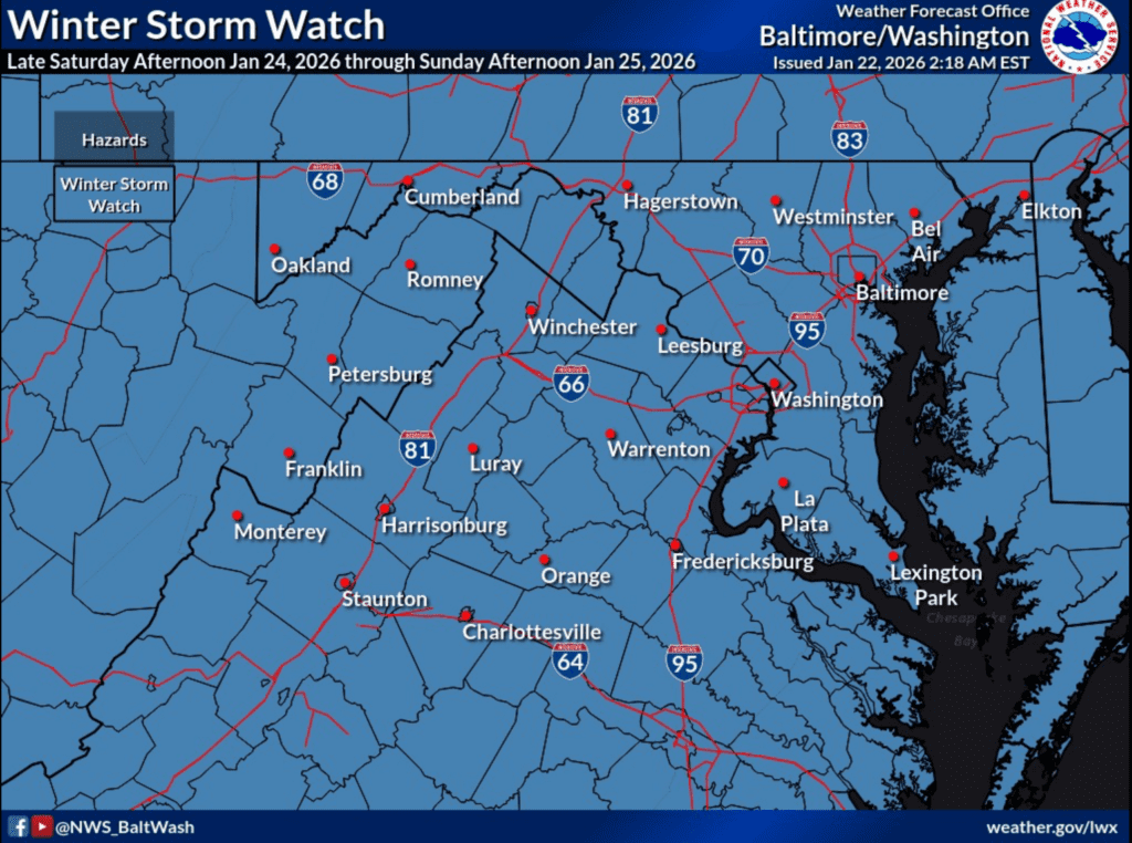 WINTER STORM WATCH : Issued For Entire Area This Weekend - Blue Ridge ...