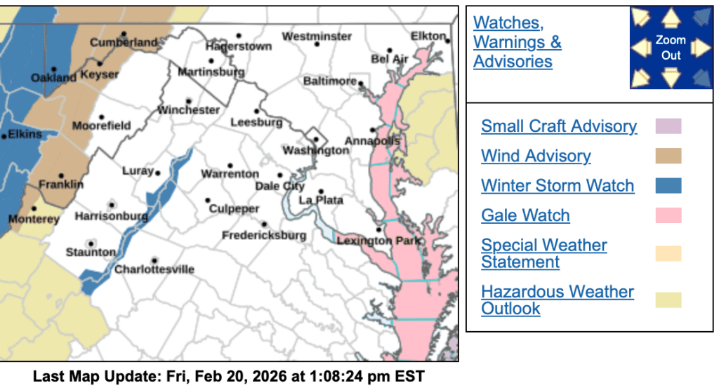 Weather Bulletin : Winter Storm Watch Issued Along BRP & Skyline For ...