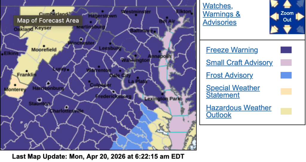 Upgraded : Freeze Warning In Effect Late Monday Night Into Tuesday ...